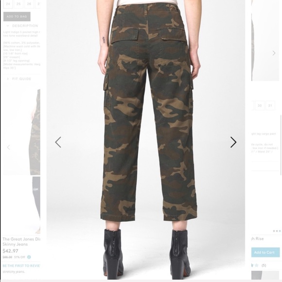 *SOLD* BlankNYC camo cargo cropped green 26 small - Picture 4 of 11